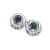 Sterling Silver Round Blue Topaz Stud Earrings