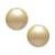 10mm Champagne Organic Man-Made Stud Earrings