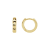 14K Yellow Gold 11.5 mm Hinged Huggie Hoop Earrings for Women