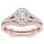 10K Rose Gold .75ctw Diamond Ladies Round Halo Engagement Ring (
I2-Clarity-H-I-Color )