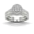 10K White Gold 1/3ctw Diamond Halo Engagement Ring Wedding Band Bridal
Set ( I2-Clarity-H-I-Color )