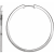 14K White Gold 30 mm Huggie Hoop Earrings for Women