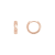 14K Rose Gold 11.5 mm Hinged Huggie Hoop Earrings for Women