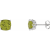 14K White Gold Peridot 6x6 mm Cushion Earrings for Women