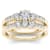 14K Yellow Gold 1.0ctw Diamond Anniversary Bridal Ring Wedding Band Set
( I2-Clarity-H-I-Color )