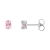 14K White Gold Morganite Stud Earrings for Women