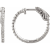Sterling Silver 19 mm Imitation White Cubic Zirconia Inside-Outside
Hinged Hoop Earrings for Women