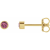 14K Yellow Gold 2.5 mm Round Natural Pink Tourmaline Micro Bezel-Set
Stud Earrings for Women