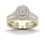 10K Yellow Gold 1/3ctw Diamond Halo Engagement Ring Wedding Band Bridal
Set ( I2-Clarity-H-I-Color )