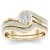 10K Yellow Gold .50ctw Diamond Swirl Bridal Engagement Ring Band Set (
I2-Clarity-H-I-Color )