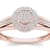 14K Rose Gold .20ctw Round Diamond Halo Engagement Wedding Ring (Color
H-I, Clarity I2)
