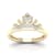 10K Yellow Gold 0.1 Ct Diamond Crown Ring (Color- H-I,Clarity-I2)