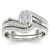 10K White Gold .50ctw Diamond Swirl Bridal Engagement Ring Band Set (
I2-Clarity-H-I-Color )