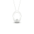 10k White Gold 1/20ct Solitaire Diamond Circle Pendant With 18 Inch
Chain (H-I Color, I2 Clarity)