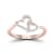 10K Rose Gold .07ctw Round Cut Diamond Double Heart Love Ring (0.07cttw,
Color H-I, Clarity I2)