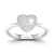 10K White Gold .10ctw Round Diamond Heart Promise Ring (Color H-I,
Clarity I2)