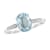 14K White Gold 1.02 Ct Diamond and Aquamarine Ring Center: 8X6mm Oval
Engagement Ring for Women