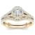 10K Yellow Gold .75ctw Diamond Ladies Round Halo Engagement Ring (
I2-Clarity-H-I-Color )