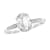 14K White Gold 1.45 Ct Diamond and White Topaz 8X6mm Oval Engagement
Ring for Women