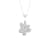 10K White Gold Diamond Dog Paw Print Pendant Rope Chain Necklace for
Women 18inch (1/8Ct/ I2,H-I)
