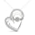 10k White Gold Diamond Double Heart Pendant With 18 Inch Chain (H-I
Color, I2 Clarity)(0.15 ctw)