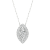 10k White Gold Diamond Pendant With 18 Inch Chain (H-I Color, I2 Clarity)(0.15)