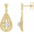 14K Yellow Gold Freshwater Cultured Pearl Vintage Earrings for Women