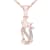 10K  Rose Gold Diamond Cat Pendant Rope Chain Necklace for Women 18inch
(1/20ct / I2,H-I)