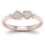 10K Rose Gold .05ctw Round Diamond Double Heart Love Promise Ring (0.05
cttw, Color H-I, Clarity I2)