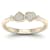 10K Yellow Gold .05ctw Round Diamond Double Heart Love Ring (0.05 cttw,
Color H-I, Clarity I2)