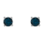 14K White Gold 4 mm London Blue Topaz Stud Earrings for Women with
Friction Post
