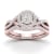 10K Rose Gold .40ctw Diamond Halo Engagement Ring Bridal Set Split Shank
( I2-Clarity-H-I-Color )