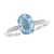 14K White Gold 1.21 Ct Diamond and Swiss Blue Topaz 8X6mm Oval
Engagement Ring for Women