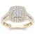 10K Yellow Gold .50ctw Round Diamond Halo Engagement Wedding Ring (Color
H-I, Clarity I2)