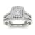 10K White Gold .75ctw Diamond Halo Engagement Ring Wedding Band Bridal
(Color H-I, Clarity I2)