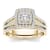 10K Yellow Gold .75ctw Diamond Halo Engagement Ring Wedding Band Bridal
(Color H-I, Clarity I2)