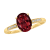 14K Yellow Gold 1.54 Ct Diamond and Garnet Ring Center: 8X6mm Oval
Engagement Ring for Women