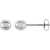 14k White Gold 4 mm Ball Stud Earrings for Women