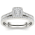 10K White Gold .50ctw Diamond Solitaire Halo Wedding Band Ring Set (
I2-Clarity-H-I-Color )