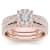 14K Rose Gold 1.0ctw Diamond Engagement Bridal Ring Wedding Band Set I2-H-I