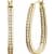 14k Yellow Gold 1 CTW Diamond Inside-Outside 30 mm Hoop Earrings for Women