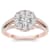 10K Rose Gold 1.0ctw Round Diamond Ladies Split Shank Cluster Engagement
Ring (I2-Clarity-H-I-Color)