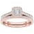 10K Rose Gold .50ctw Diamond Solitaire Halo Wedding Band Ring Set (
I2-Clarity-H-I-Color )