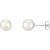 14K White Gold 7-7.5 mm Cultured White Freshwater Pearl Earrings for Women