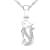 10K  White Gold Diamond Cat Pendant Rope Chain Necklace for Women 18inch
(1/20ct / I2,H-I)