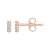 14K Rose Gold 0.05ctw Round Cut Natural Diamond Bar Earrings with
Frication Back
