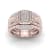 10K Rose Gold .15 ctw Diamond Halo Bridal Set Engagement Ring (
I2-Clarity-H-I-Color )