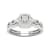 10K White Gold 1/3ct Princess Diamond Engagement Bridal Set Ring (Color
H-I, Clarity I2)