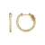 14K Yellow Gold 19 mm 1/2 CTW Round Natural Diamond Inside-Outside
Hinged Hoop Earrings for Women