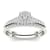 10K White Gold .50ctw Diamond Halo Engagement Ring Wedding Band Bridal
(Color H-I, Clarity I2)